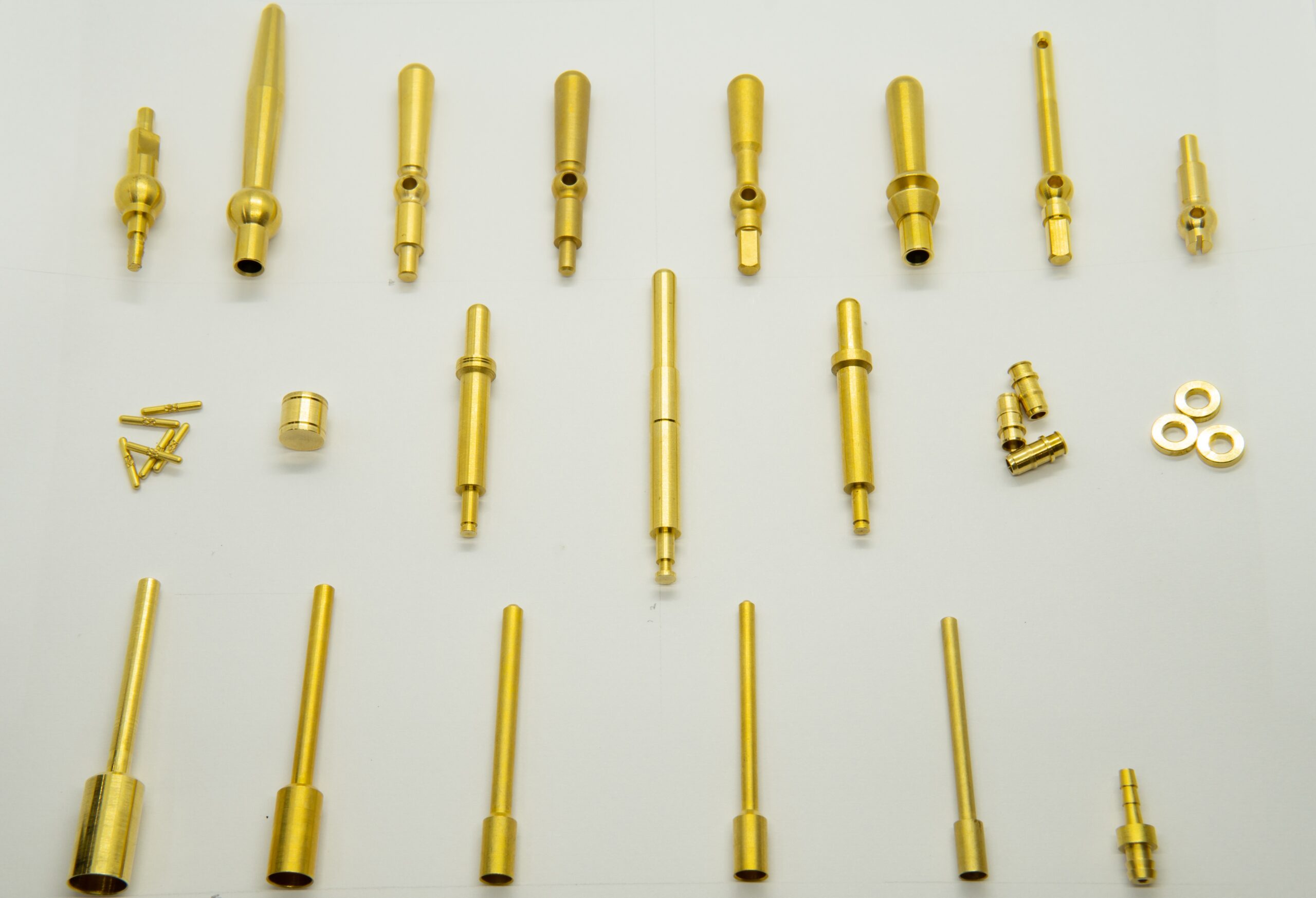 Small precision aerospace parts by VF Decolletage, manufactured with Swiss CNC machining for aviation and aerospace applications.
