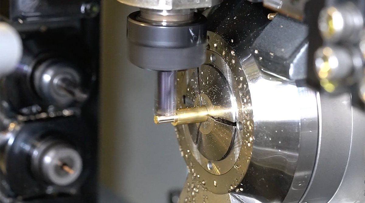 VF Decolletage Swiss CNC Lathe machine for precision machining of brass, aluminum, and stainless steel parts