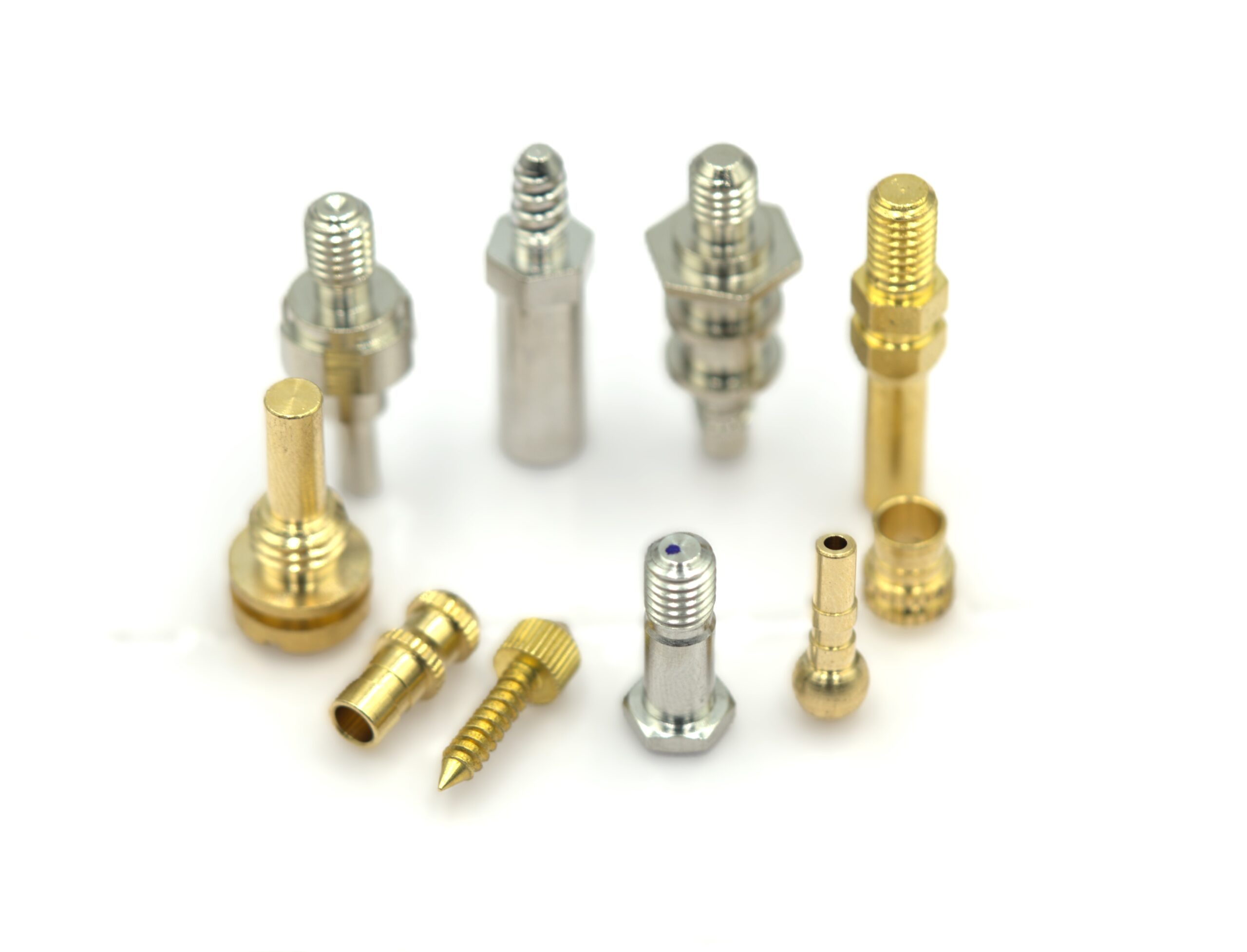 High-precision automobile parts in brass, aluminum, and stainless steel by VF Decolletage