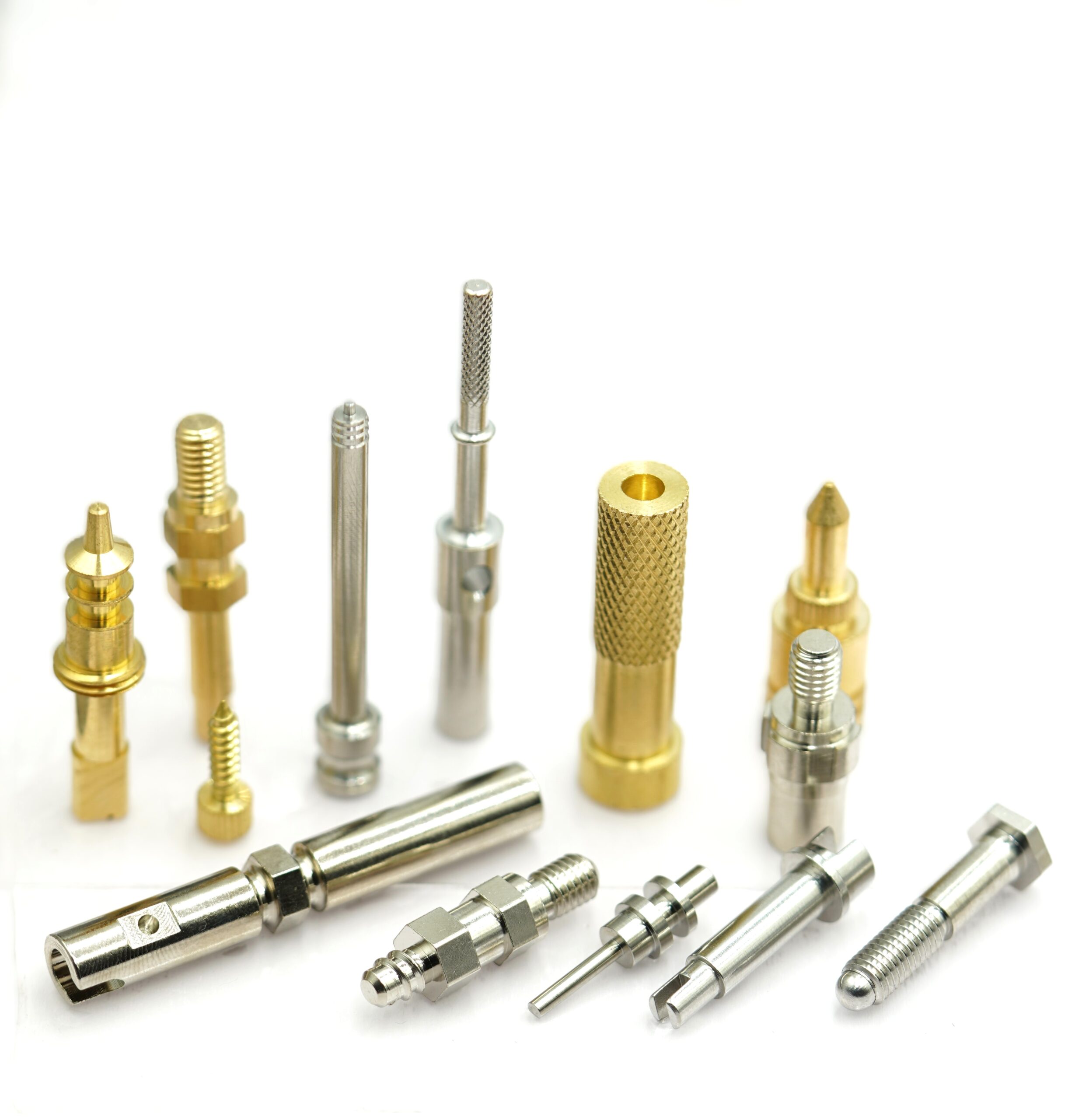 VF Decolletage Swiss CNC Lathe parts – precision turned components for aerospace, medical, automotive, and connector applications.