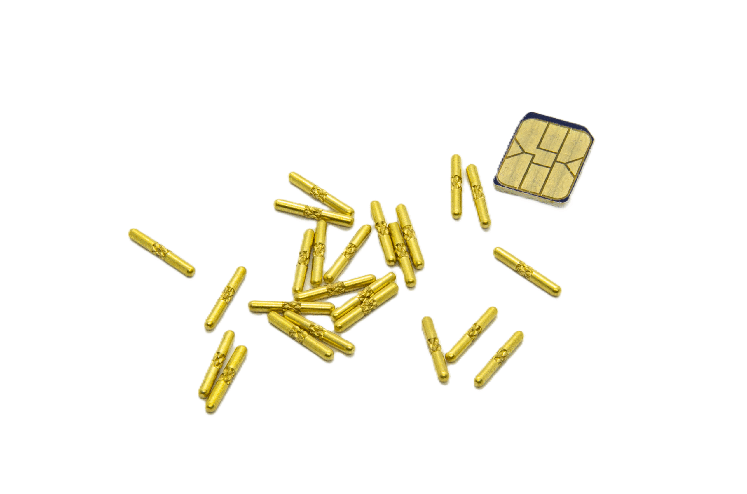 High-precision screw machine products made by VF Decolletage in brass, aluminum, and stainless steel.
